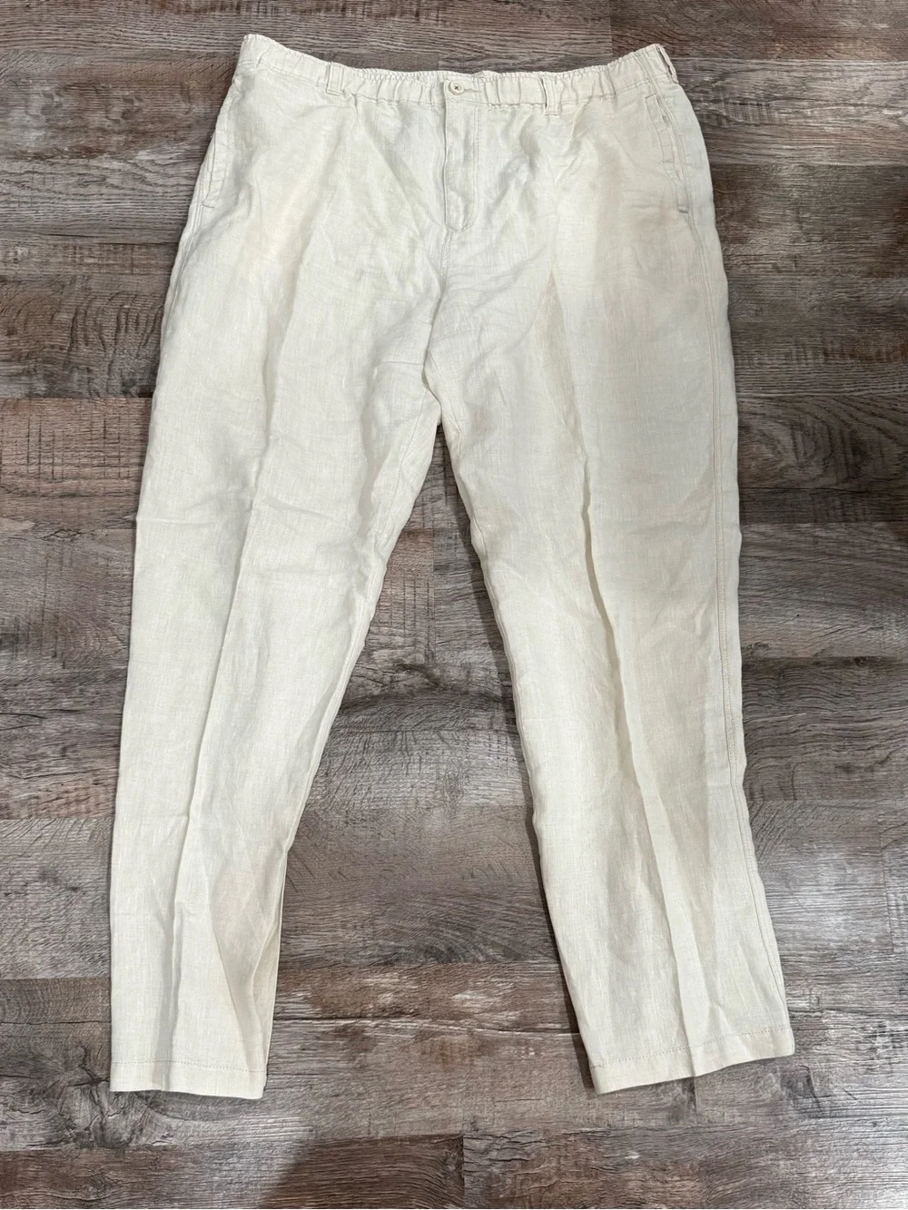 Tommy Bahama 100% Linen Relaxed Straight Leg Pants XXL coastal resort